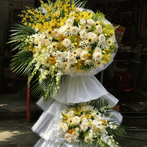 Kệ hoa viếng đám tang hiện đại