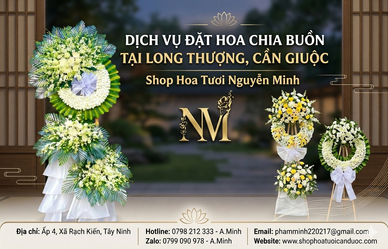 Dịch Vụ Đặt Hoa Chia Buồn Tại Long Thượng, Cần Giuộc