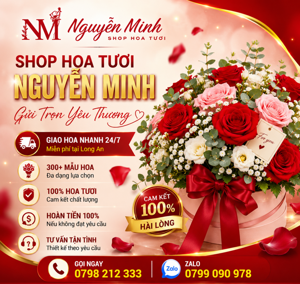 Dịch vụ hoa tươi Long An